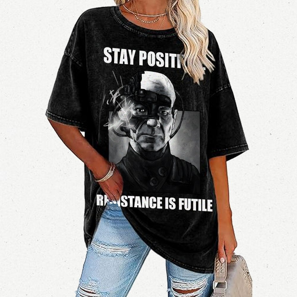 Stay positive... Persistence is key Vintage Distressed T-shirt