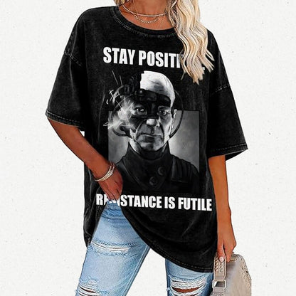 Stay positive... Persistence is key Vintage Distressed T-shirt
