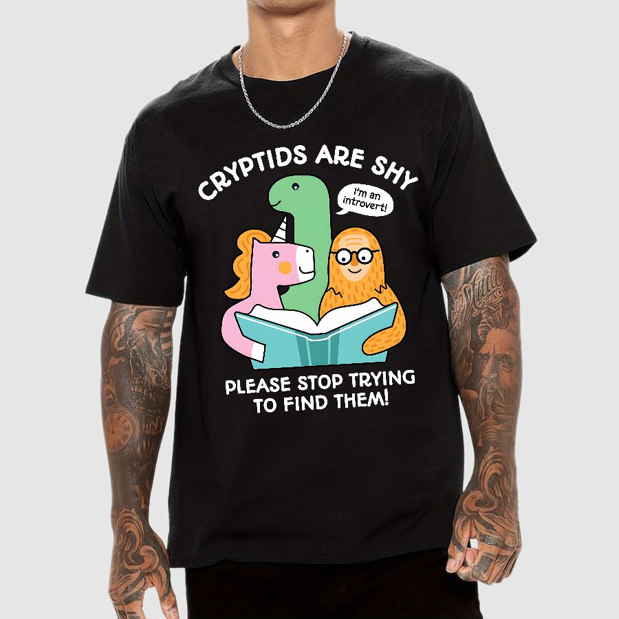 Cryptids are Shy Geek T-Shirt