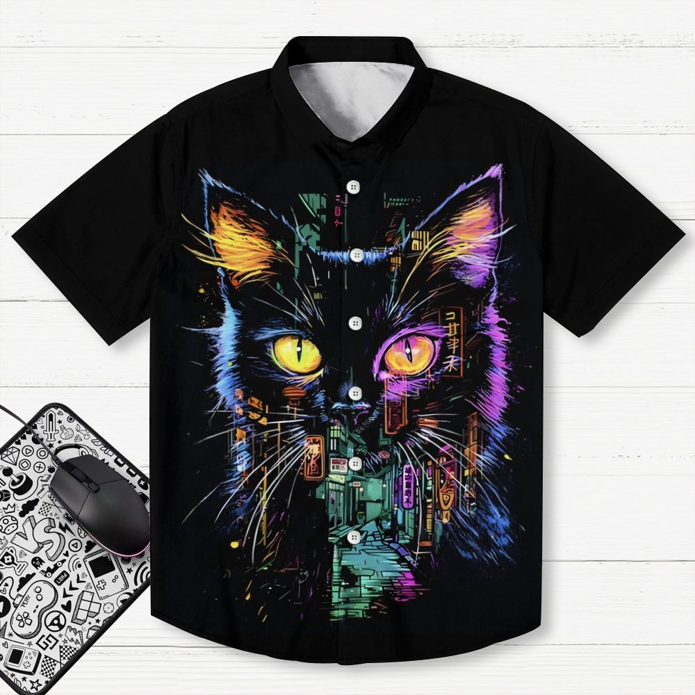 Street Cat Geek Hawaiian Shirt