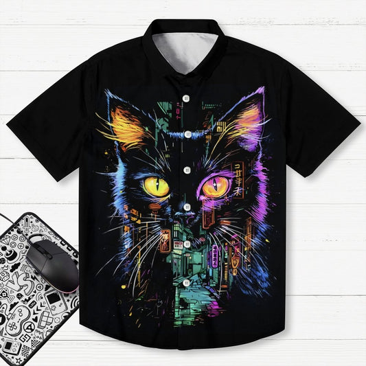 Street Cat Geek Hawaiian Shirt