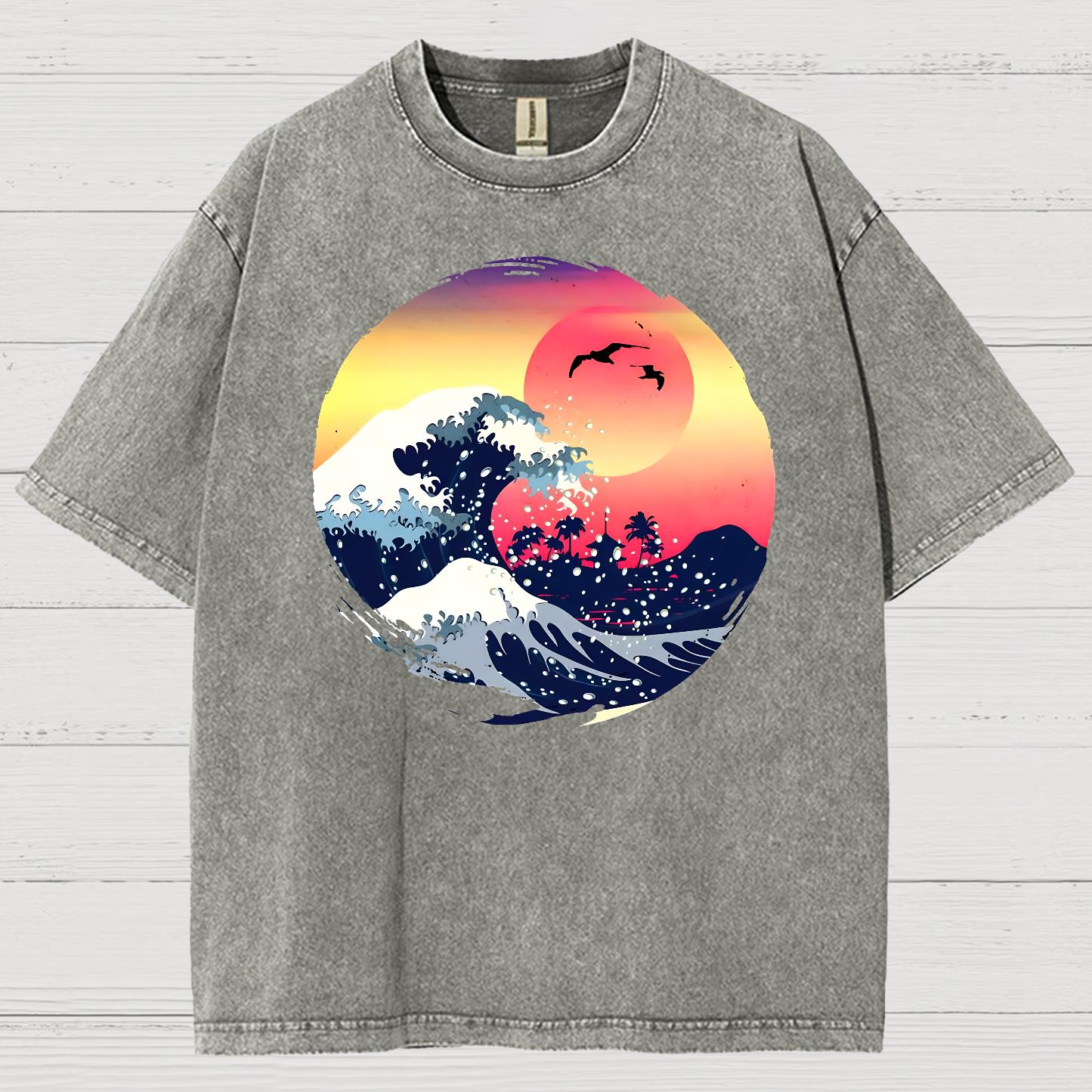 Retro Waves Vintage Distressed T-shirt