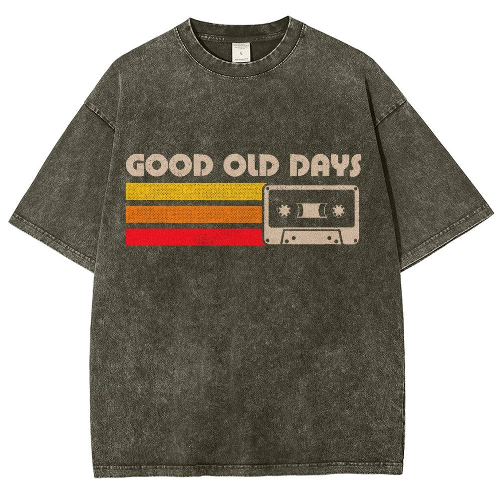 Old Days Vintage Mixtape Vintage Distressed T-shirt