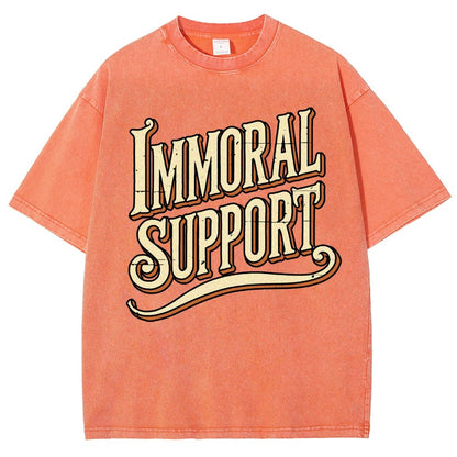 Immoral Support Friend Vintage Distressed T-shirt