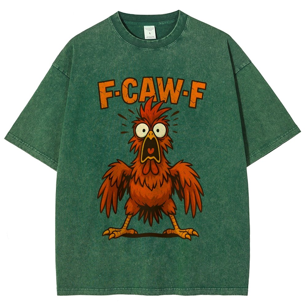 F-CAW-F  Angry Chicken Vintage Distressed T-shirt