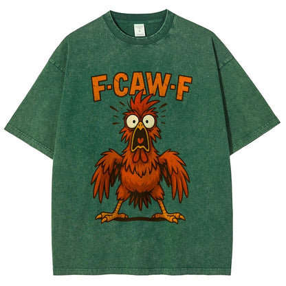 F-CAW-F  Angry Chicken Vintage Distressed T-shirt