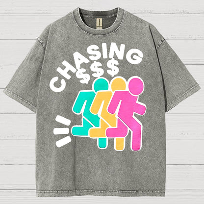 Chasing Money Sarcasm Vintage Distressed T-shirt
