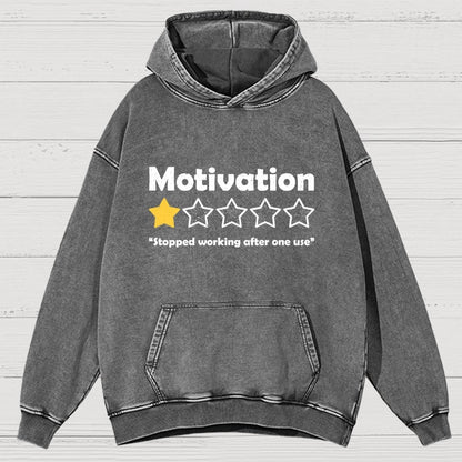 Motivation Review Vintage Distressed Hoodie