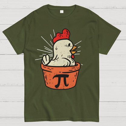 Funny Chicken Pot Pi Geek T-Shirt