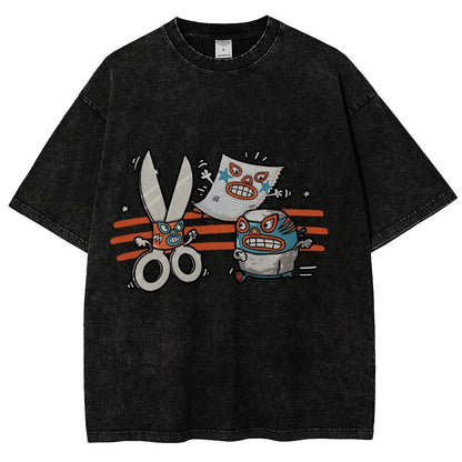 Rock Paper Scissor Vintage Distressed T-shirt
