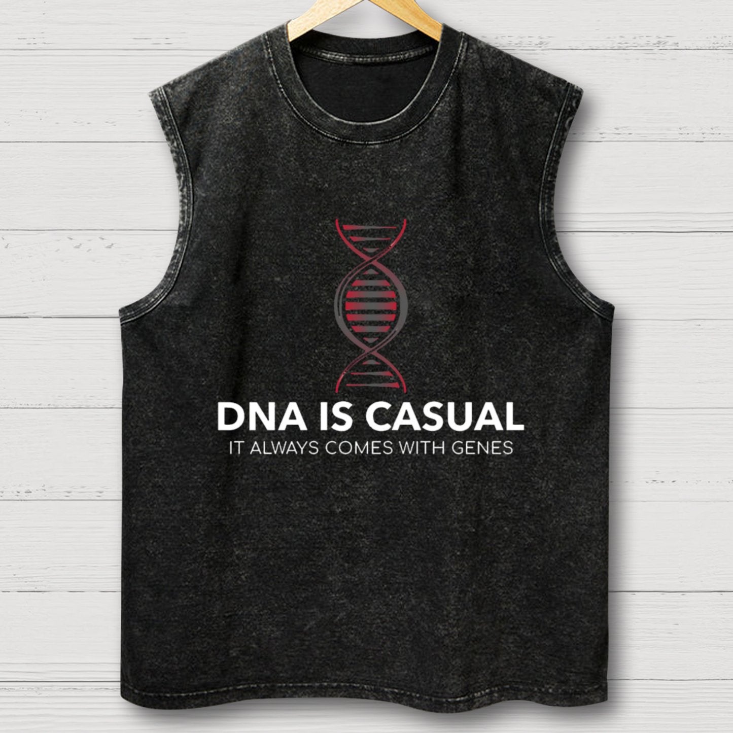 DNA Is Casual Vintage Distressed Washed Tank