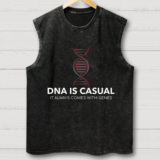 DNA Is Casual Vintage Distressed Washed Tank