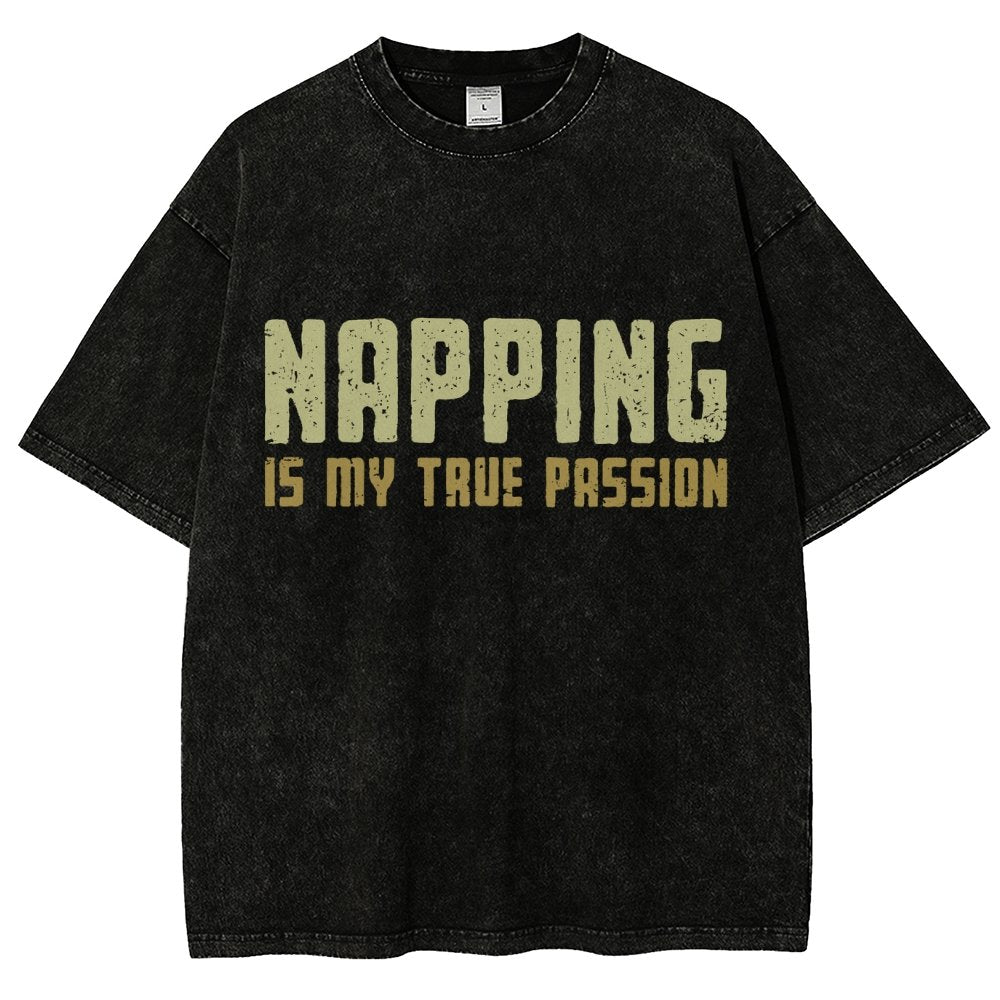 Napping is My Passion Vintage Distressed T-shirt