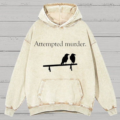 Attempted Murder Vintage Distressed Hoodie