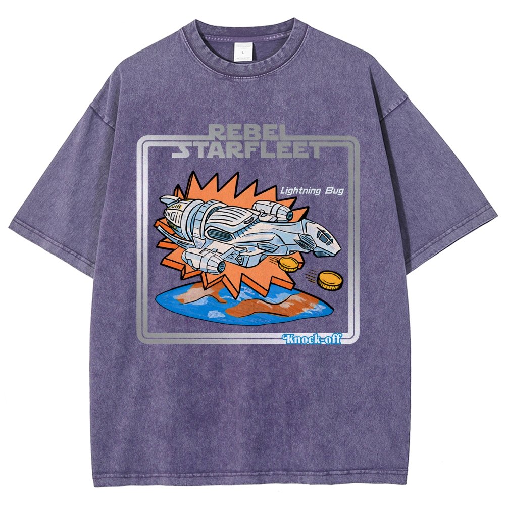 Lightning Bug Knock-off Spaceship Vintage Distressed T-shirt