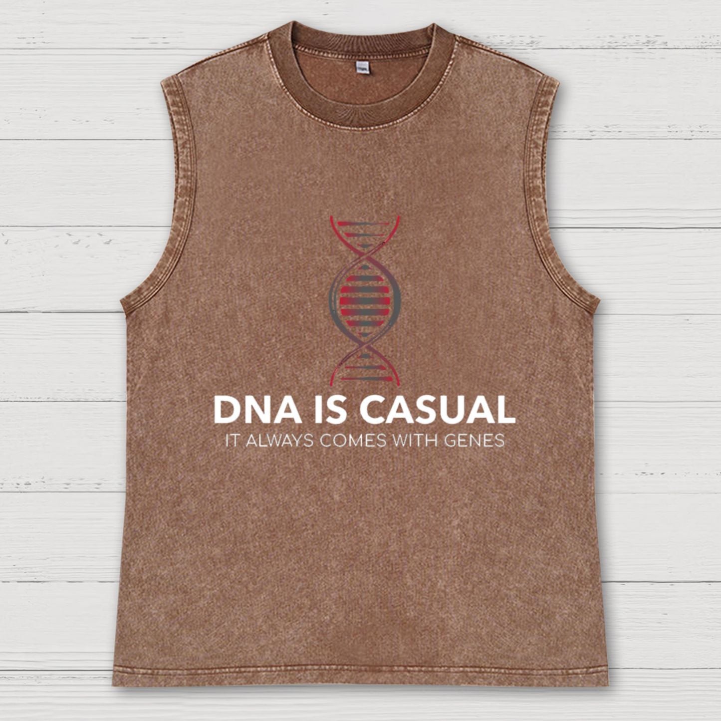 DNA Is Casual Vintage Distressed Washed Tank