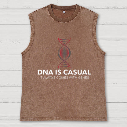 DNA Is Casual Vintage Distressed Washed Tank