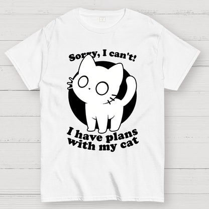 I Like Cats Not People - Cute Irony Pet Geek T-Shirt
