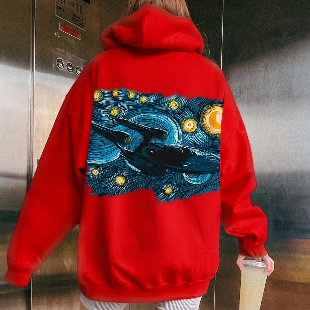Printed Back Cotton Hoodie