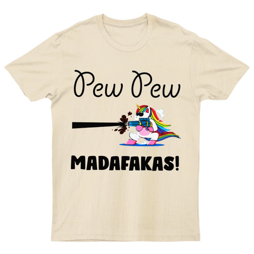 Pew Pew Madafakas Funny Unicorn Nerdy T-Shirt