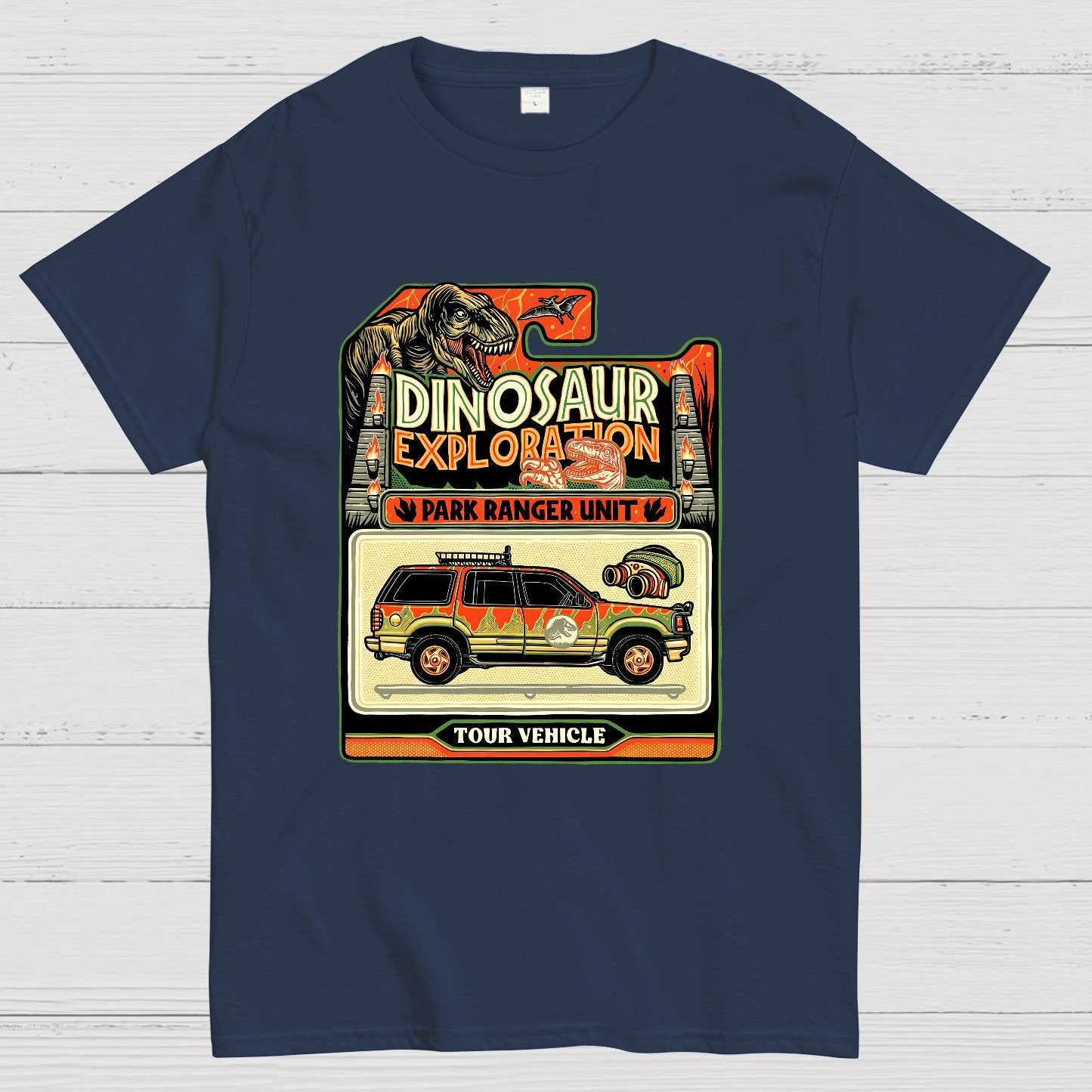 Dinosaur Exploration Vehicle Geeky T-Shirt