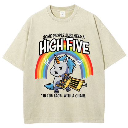 Some People Just Need A High Five Vintage Distressed T-shirt