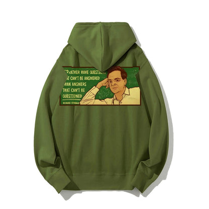 Feynman Science Printed Back Cotton Hoodie