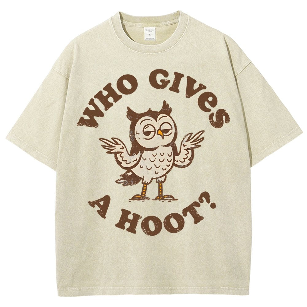 Who Gives a Hoot Vintage Distressed T-shirt