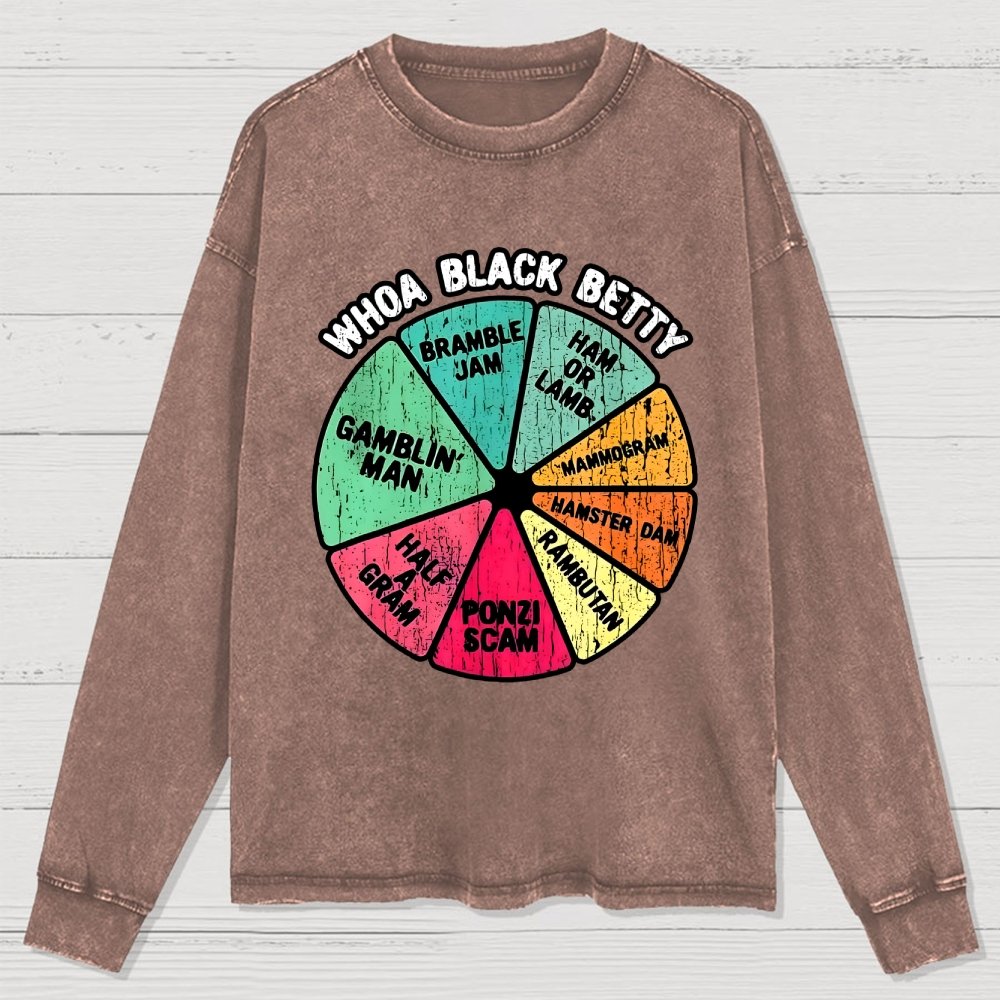 Whoa Black Betty Washed Long Sleeve Tee