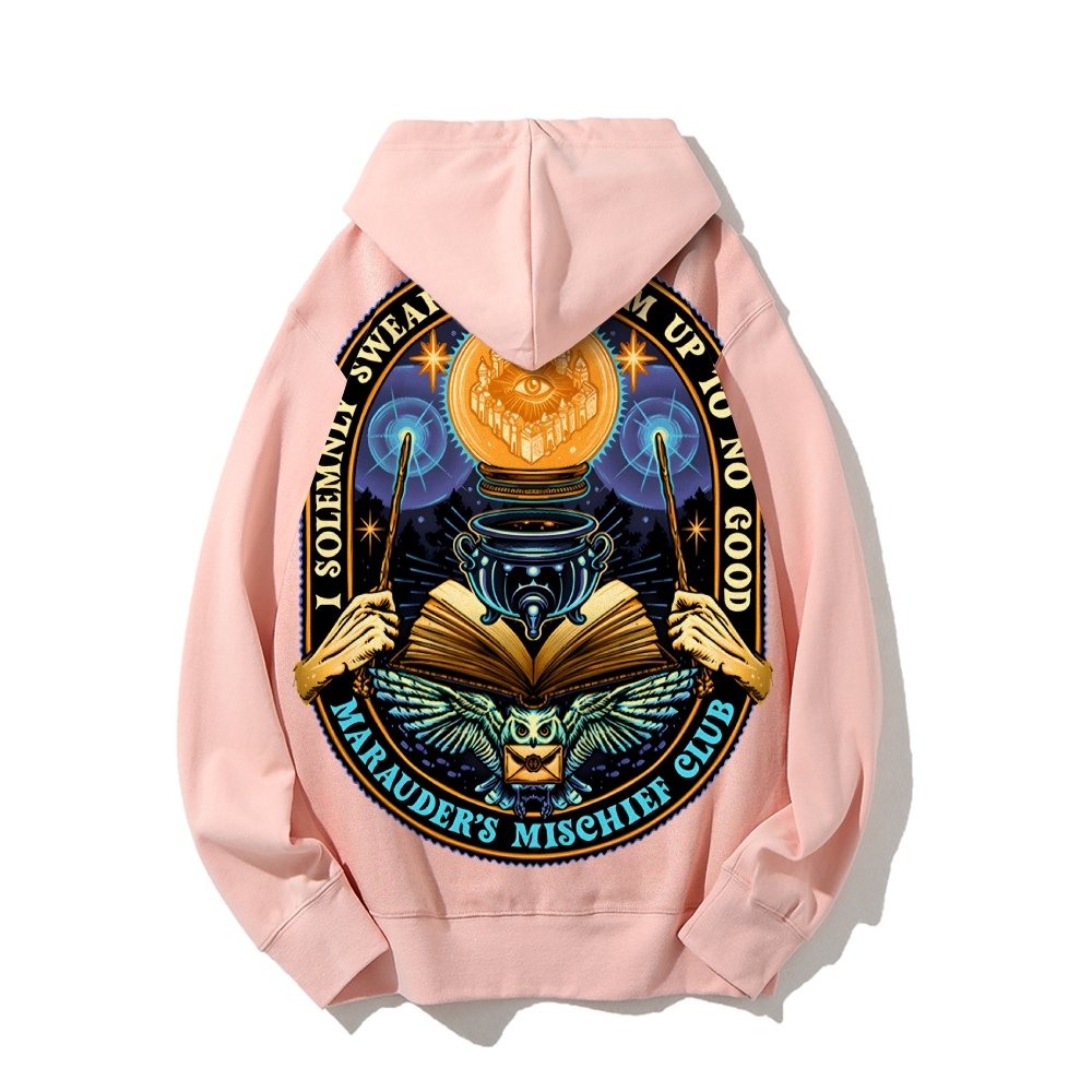 Mischief Club Printed Back Cotton Hoodie