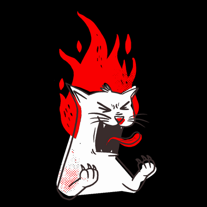 Angry Cat Geek T-Shirt
