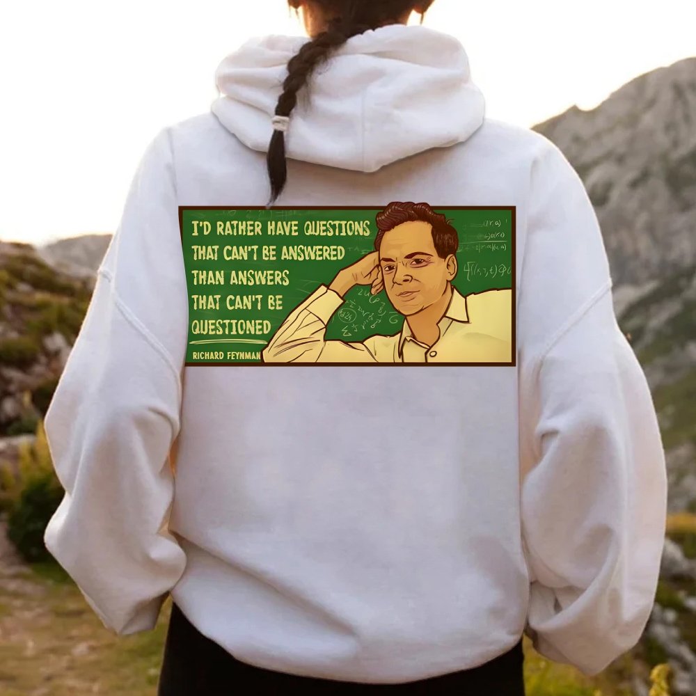 Feynman Science Printed Back Cotton Hoodie