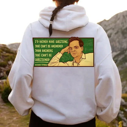Feynman Science Printed Back Cotton Hoodie