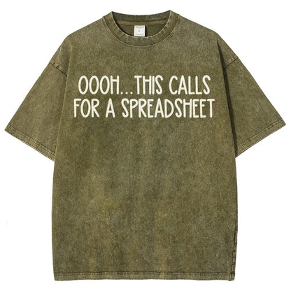 Oooh This Calls For A Spreadsheet Vintage Distressed T-shirt