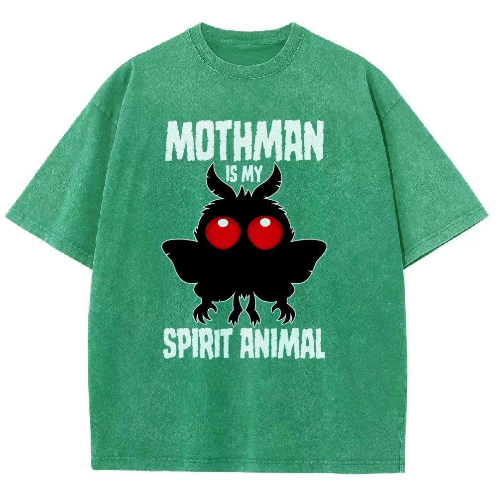 Mothman Is My Spirit Animal Dark Vintage Distressed T-shirt