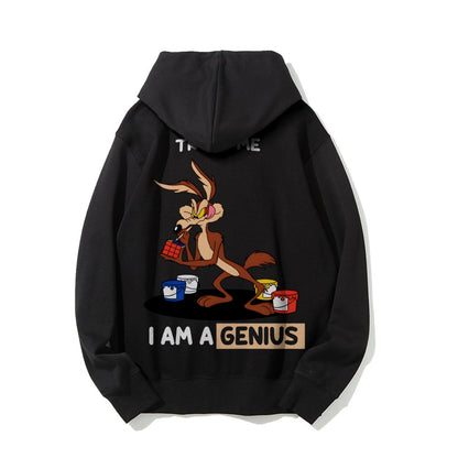 Trust Me I'm a Genius Printed Back Cotton Hoodie