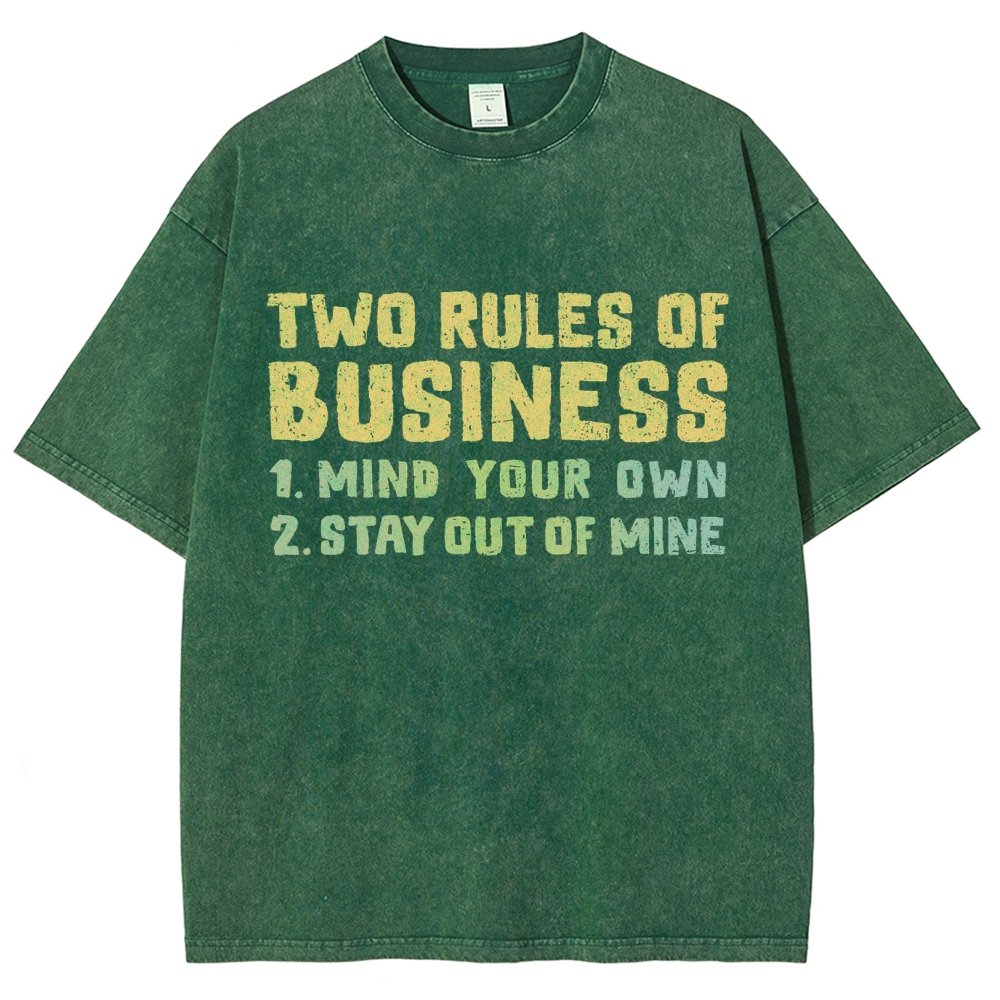 Two Rules of Business Vintage Distressed T-shirt