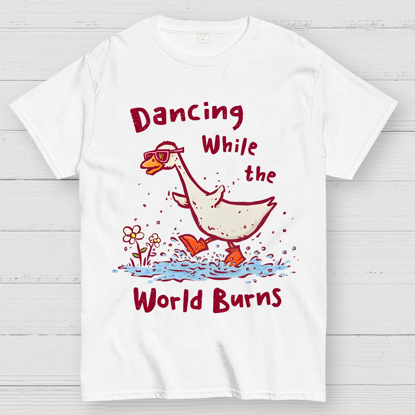Dancing While The World Burns Geek T-Shirt