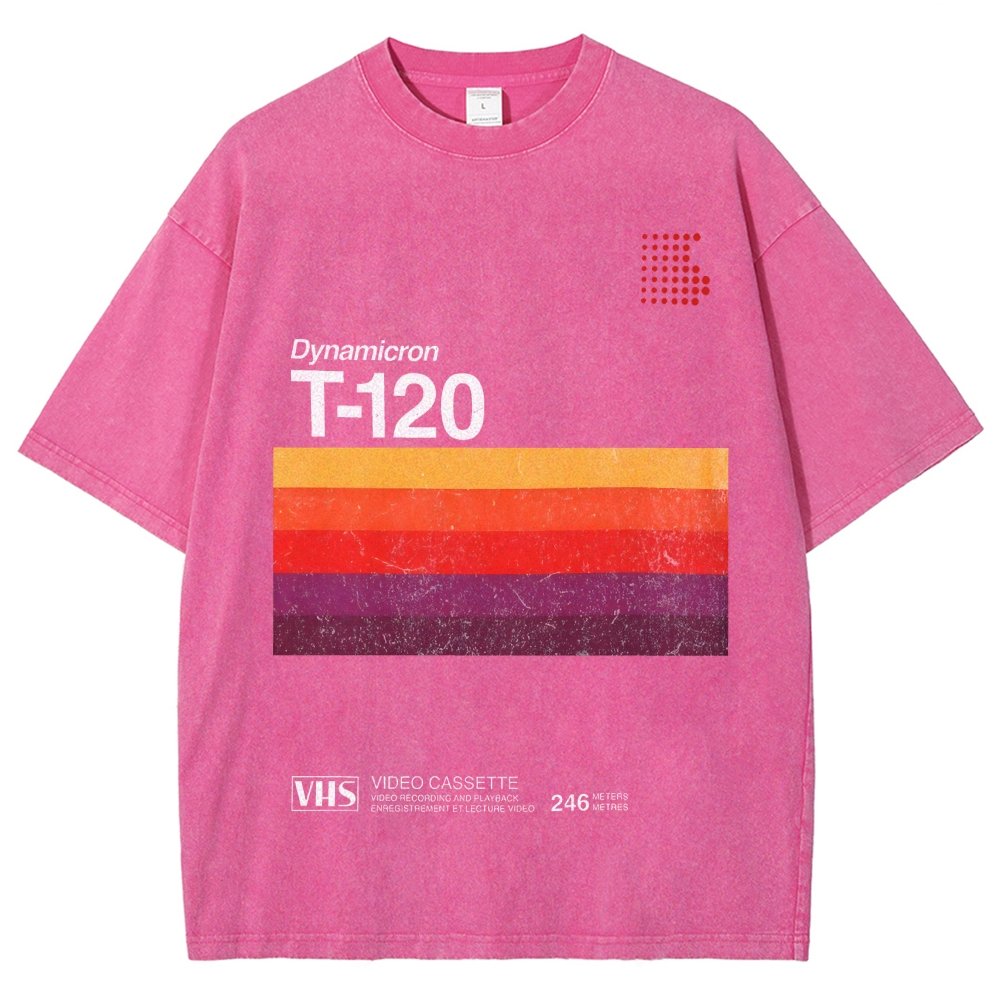 VHS T-120 Vintage Video Tape Retro Graphic Vintage Distressed T-shirt