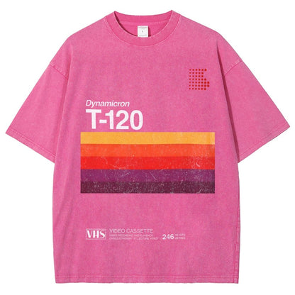 VHS T-120 Vintage Video Tape Retro Graphic Vintage Distressed T-shirt