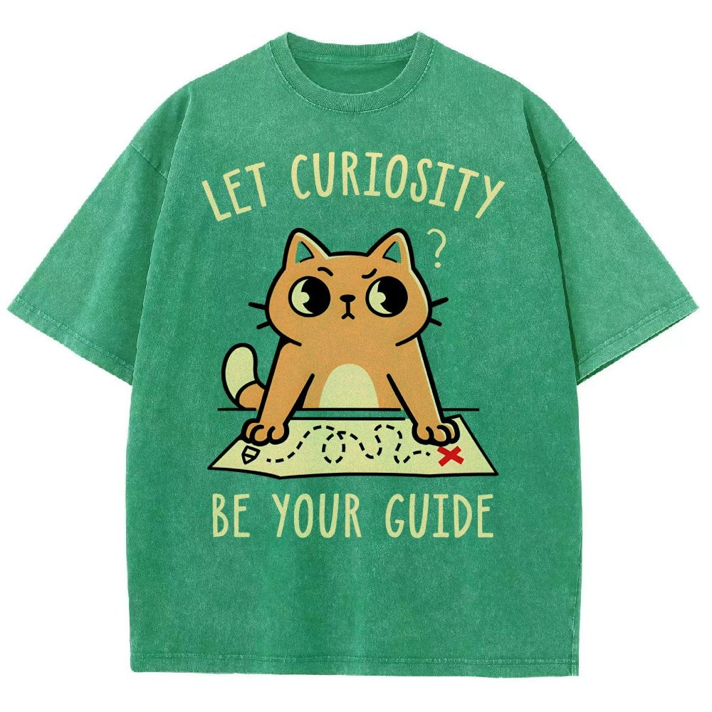 Let Curiosity Be Your Guide Vintage Distressed T-shirt
