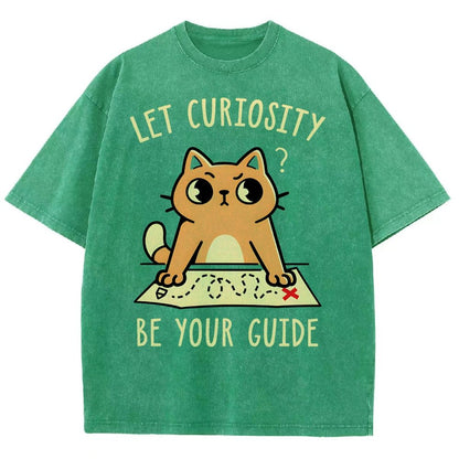 Let Curiosity Be Your Guide Vintage Distressed T-shirt