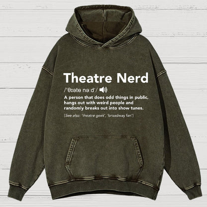 Funny Theatre Nerd Vintage Distressed Hoodie