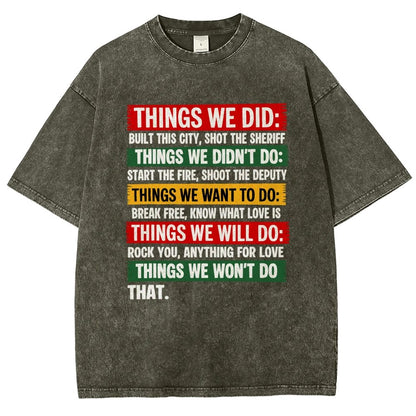Things We Did Vintage Distressed T-shirt