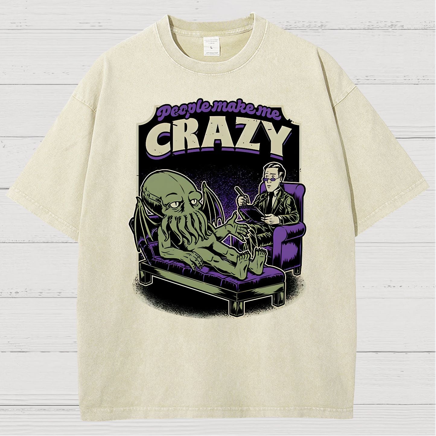 Lovecraft Cthulhu Therapy Vintage Distressed T-shirt