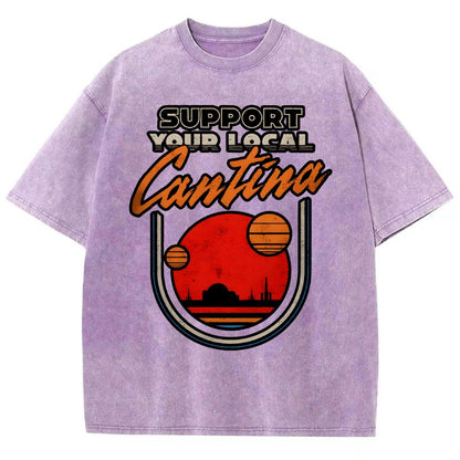 Support Your Local Hangout Vintage Distressed T-shirt