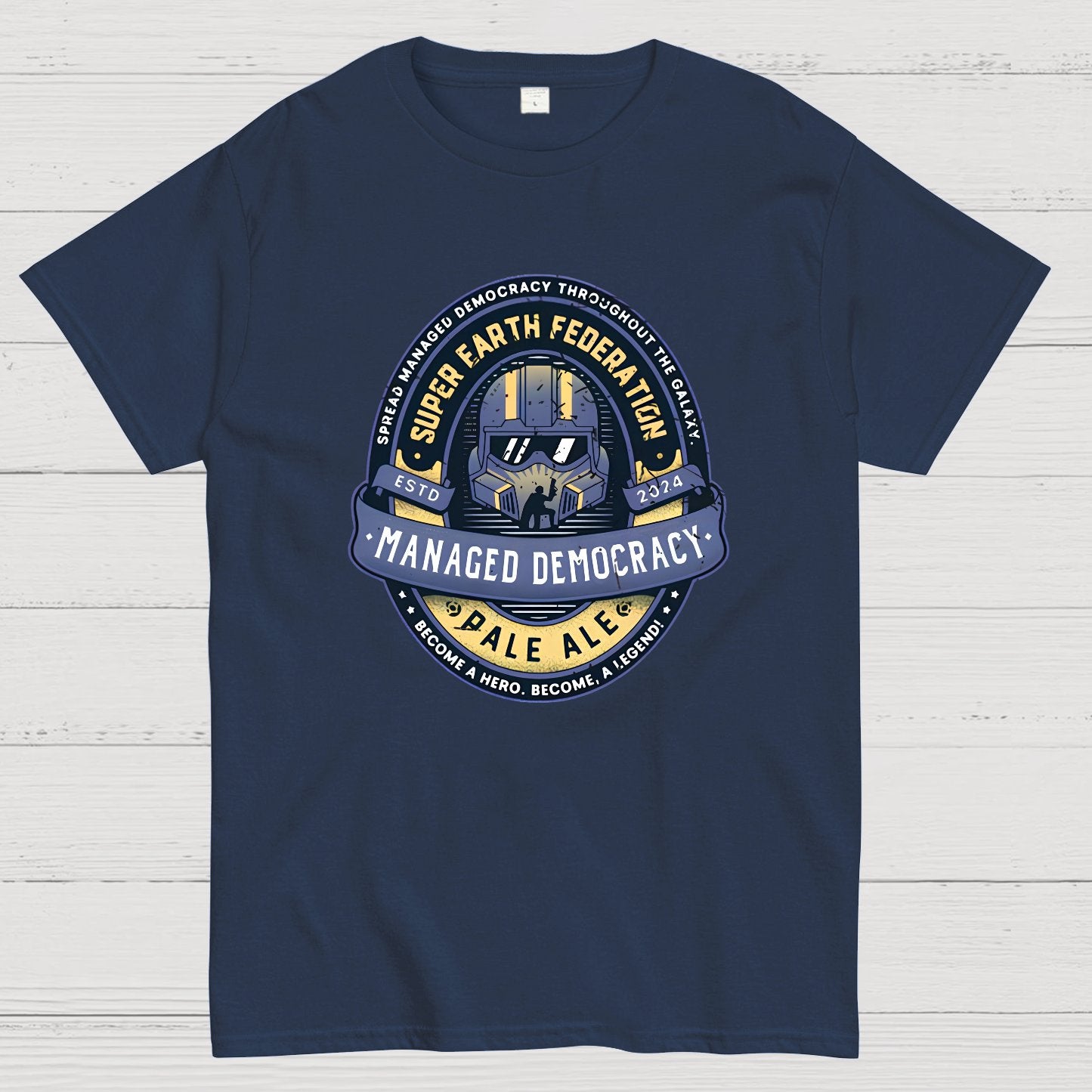 Democracy Exo Patriot Mech Geeky T-Shirt