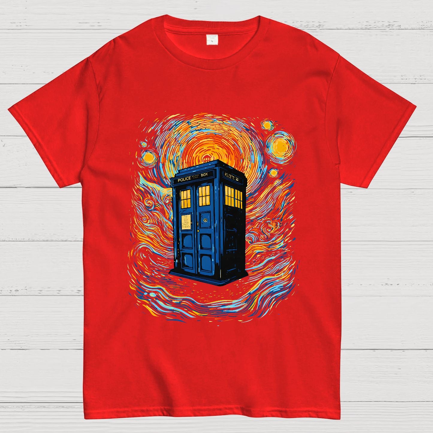 Starry Sky Phone Booth Geek T-Shirt