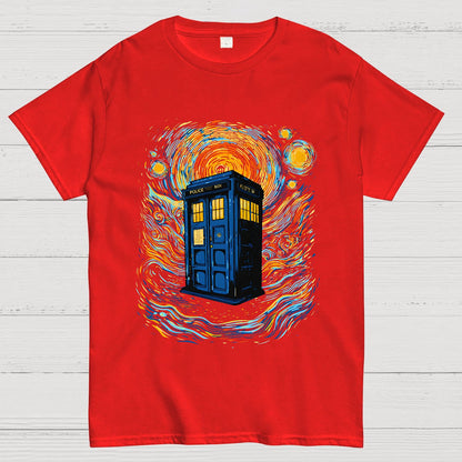 Starry Sky Phone Booth Geek T-Shirt