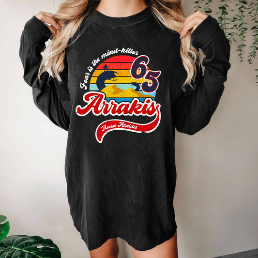 Fear Is The Mind Killer Nerdy Washed Long Sleeve Tee